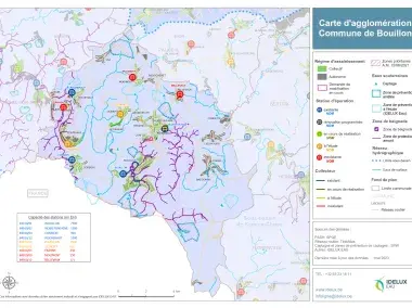 Carte d'agglomération de la commune de Bouillon