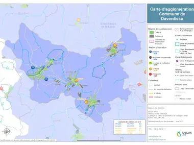Carte d'agglomération de la commune de Daverdisse