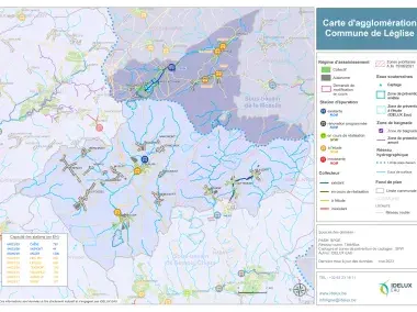 Carte d'agglomération de la commune de Léglise