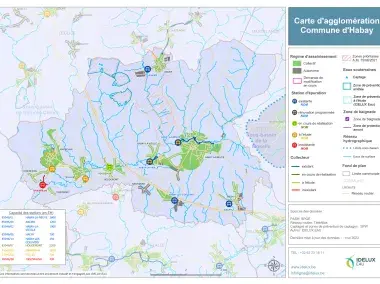 Carte d'agglomération de la commune de Habay