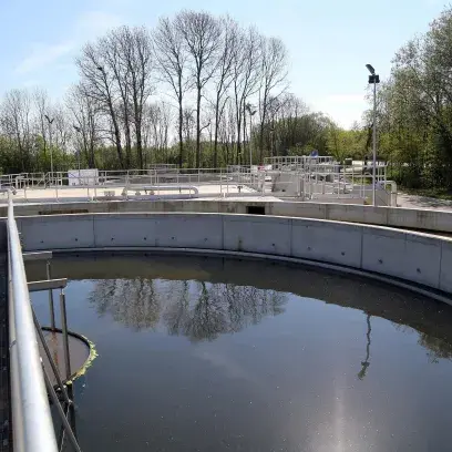 Vue sur une station d'épuration IDELUX