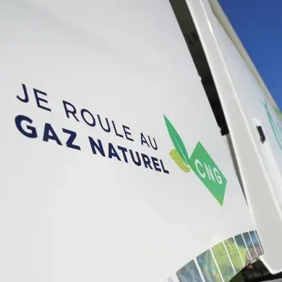 Camion IDELUX Environnement roulant au CNG